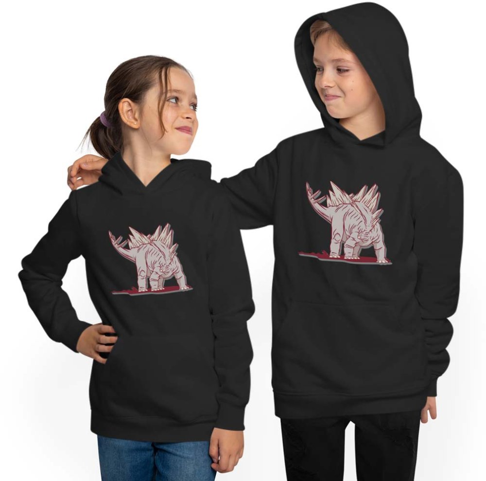 Hoodie kids Hooded Sweatshirt - Dino Stegosaurus i88